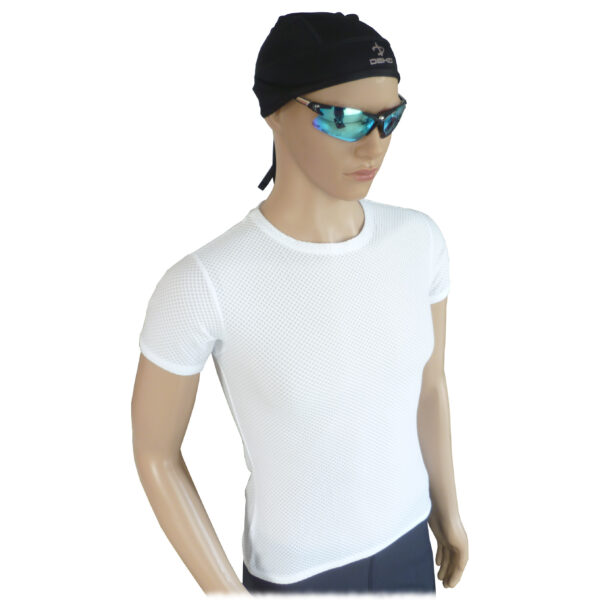 Maglia intima ciclismo uomo maniche corte colore bianco