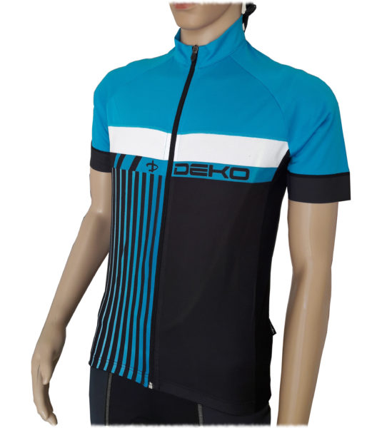 Maglia estiva maniche corte, modello Style, colore nero/blu