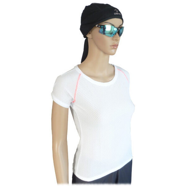 Maglia intima ciclismo donna maniche corte colore bianco