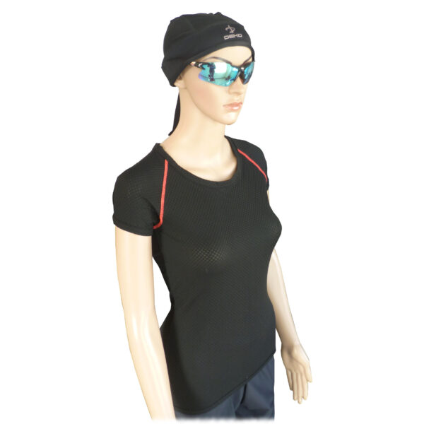 Maglia intima ciclismo donna maniche corte colore nero