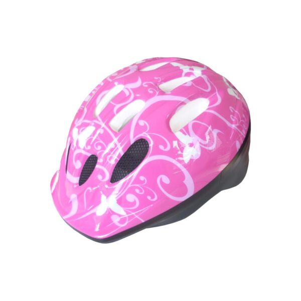 casco bambina pdr butterfry colore fuxia bianco