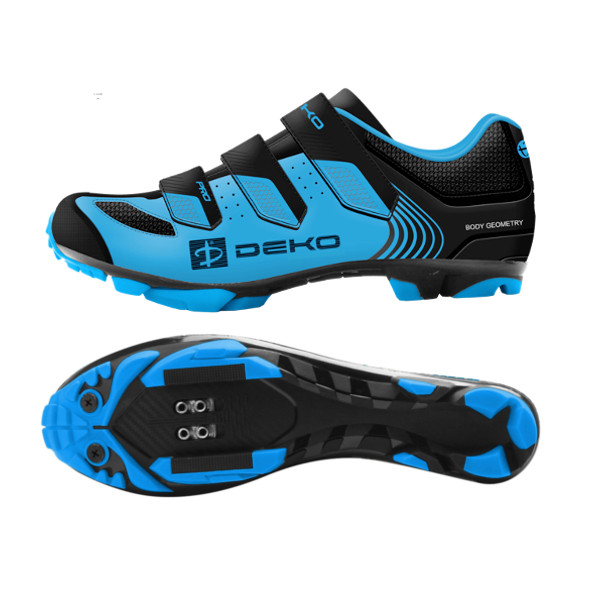 Scarpe mountain bike, modello Cross, colore blu/nero