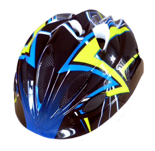 Casco bambino PDR ZETA, colore nero/blu/giallo