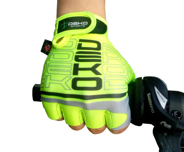 guanti start giallo fluorescente nero deko sports