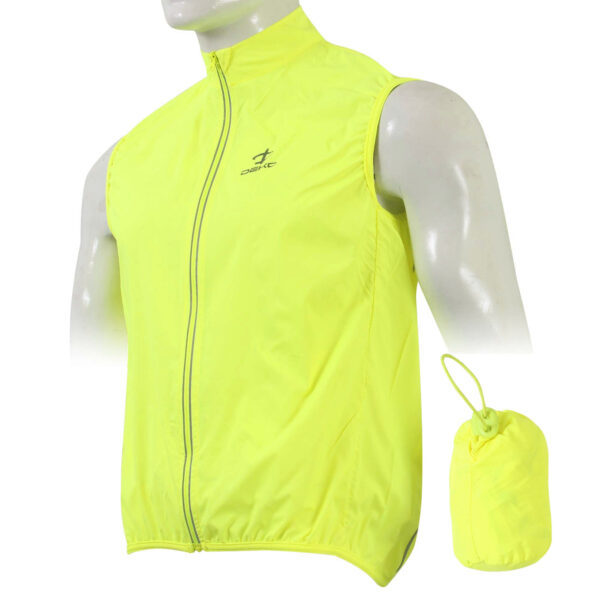 Gilet ciclista antipioggia antivento modello Fresh colore giallo fluorescente