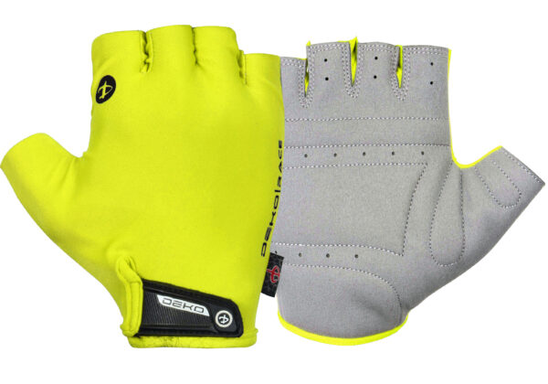 Guanti ciclista, modello Race, colore giallo fluorescente