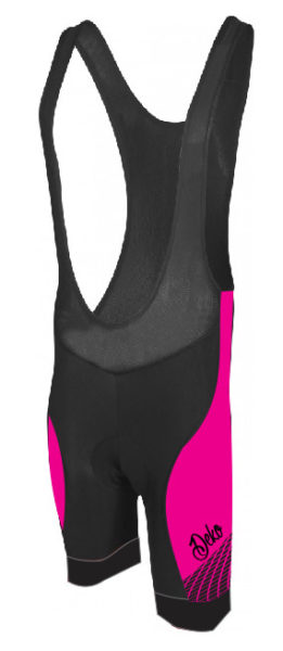 Salopette estiva donna, modello Style, colore nero/fucsia